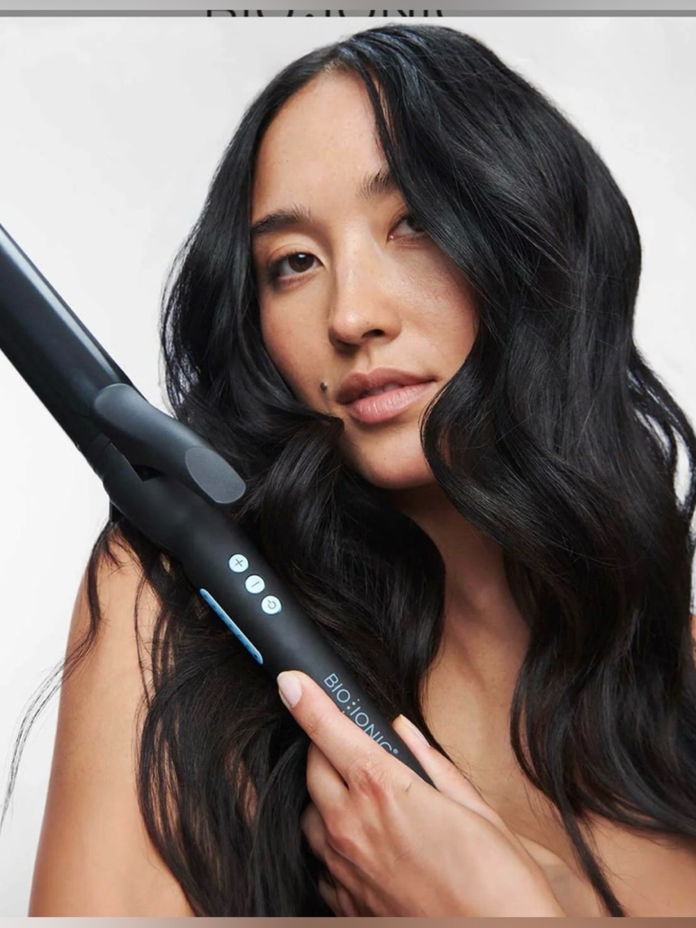 Bio Ionic Black Ceramic Curling Wand – Smooth, Frizz-Free Curls